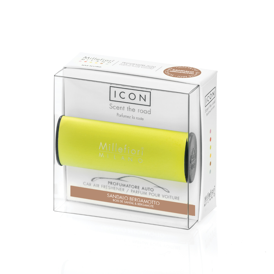 Авто ароматизатор ICON классический-желтый Сандал и бергамот