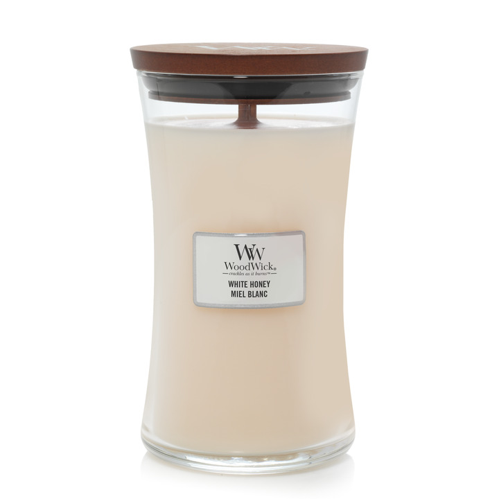 Ароматическая свеча WoodWick большая, Белый мед 610 гр