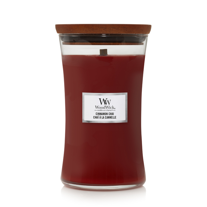 Ароматическая свеча WoodWick большая, Чай со специями и корицей 610 гр